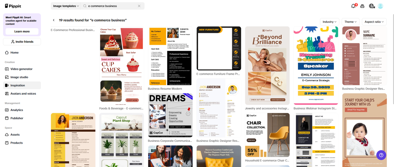 Sign up and access inspiration