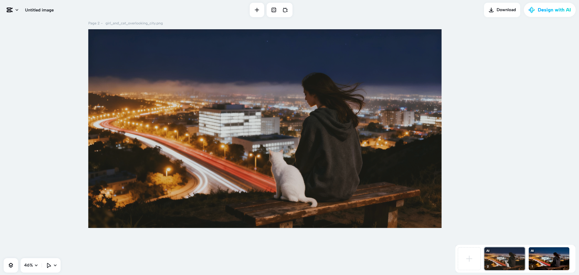 CapCut Web's AI design in action