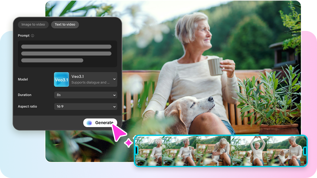 Generate videos from text using CapCut's free AI video maker
