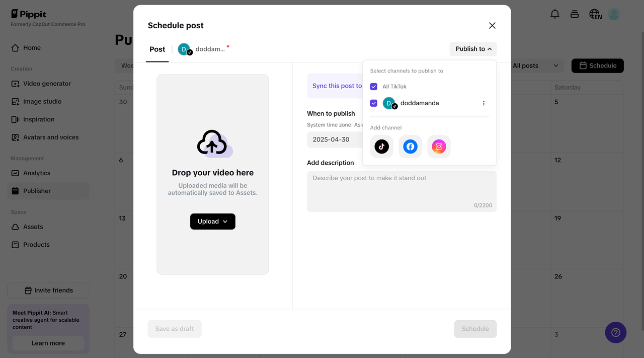 Auto publisher feature