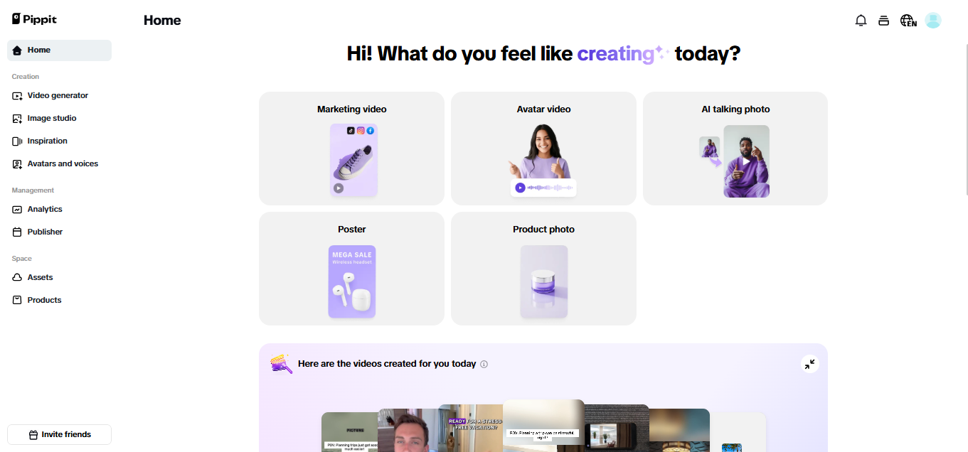 Pippit AI phygital marketing hub