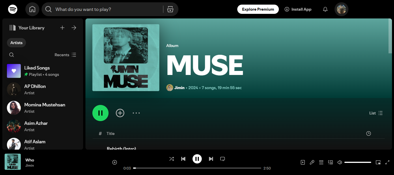 Cover of Who - una popolare canzone K-pop sulle migliori canzoni in streaming di Spotify oggi
