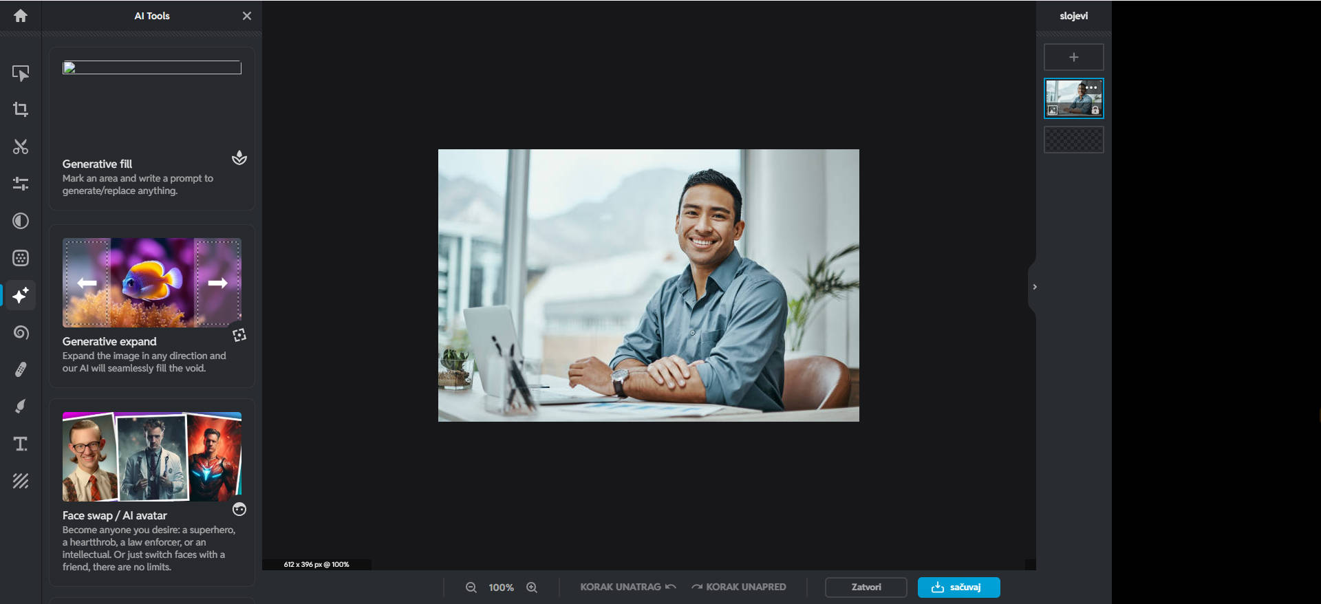 Pixlr AI photo retouch online editor