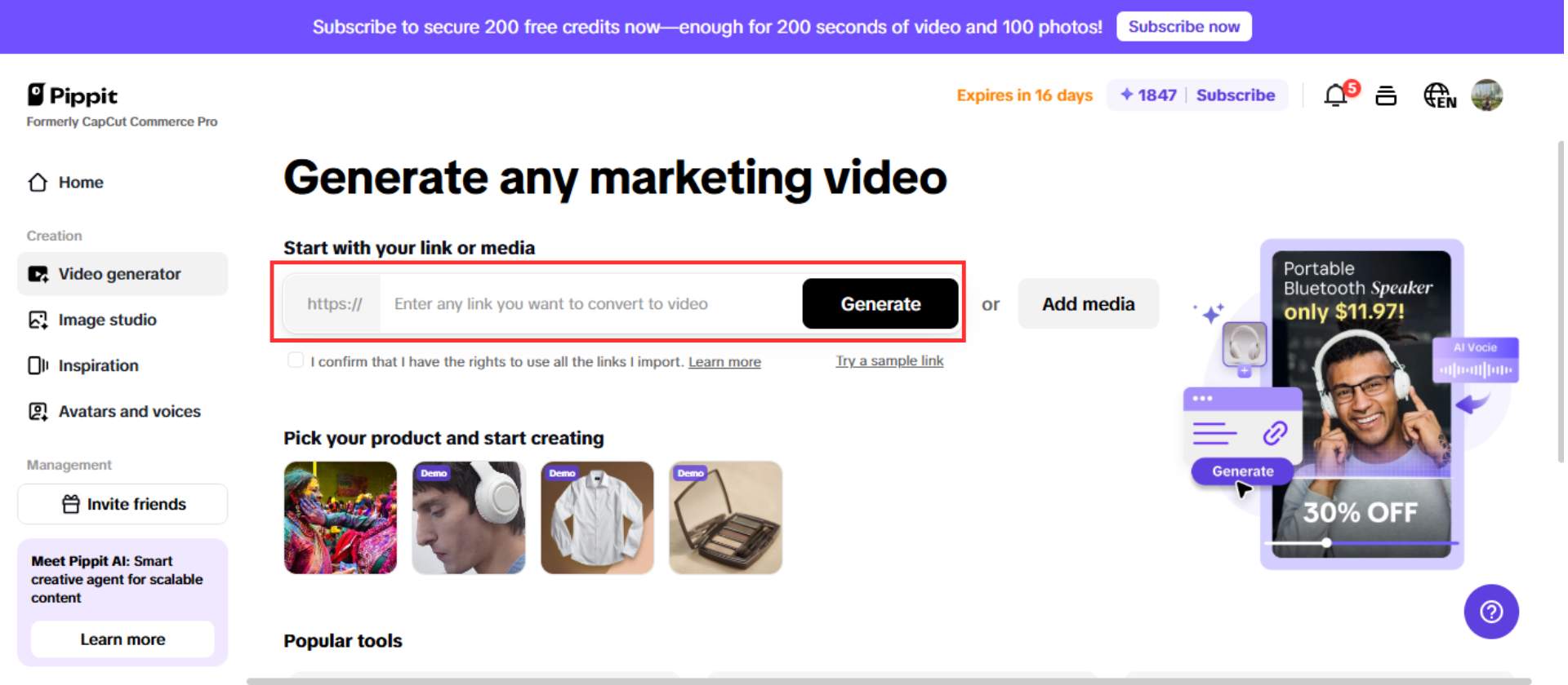 AI-powered product video solution