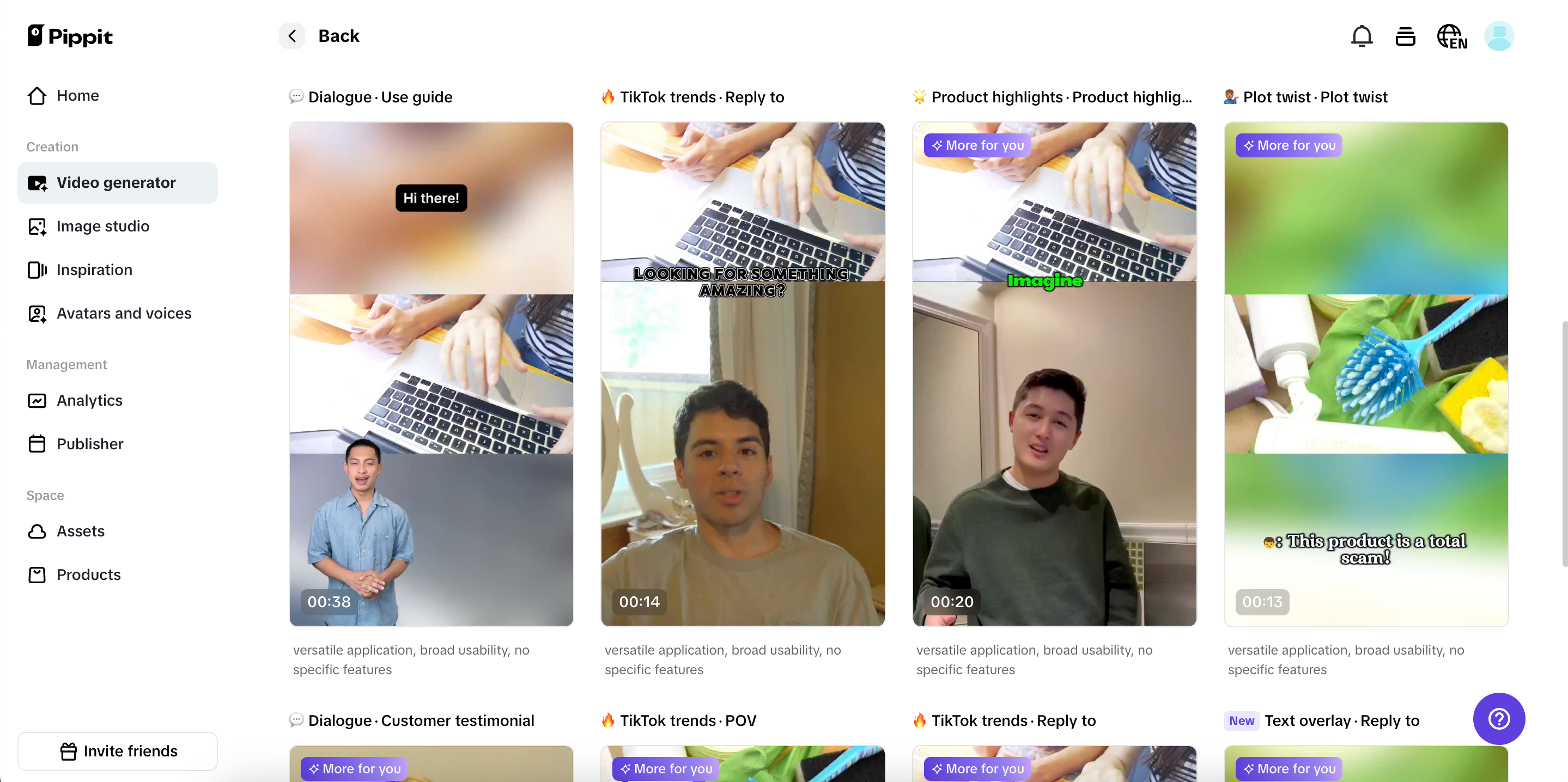 Select and edit your video