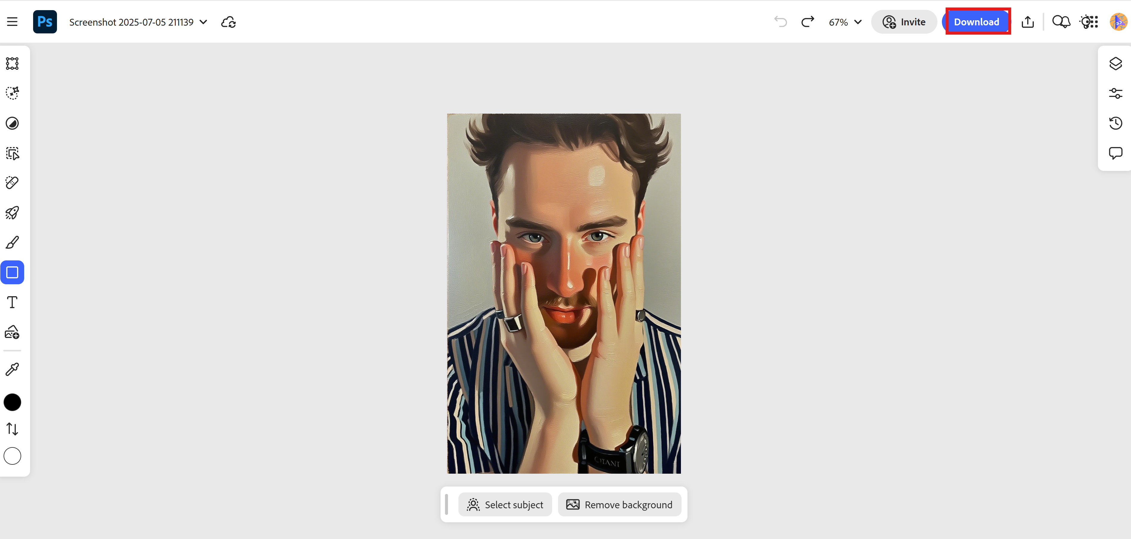 写真を絵画に変換 Photoshop