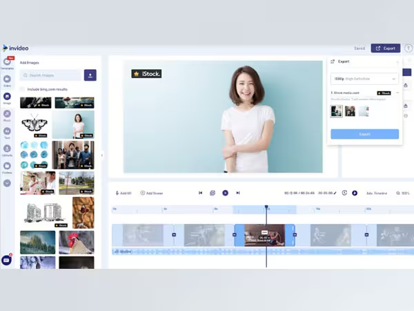 Interface of Invideo AI - a quick and easy way to create an avatar video