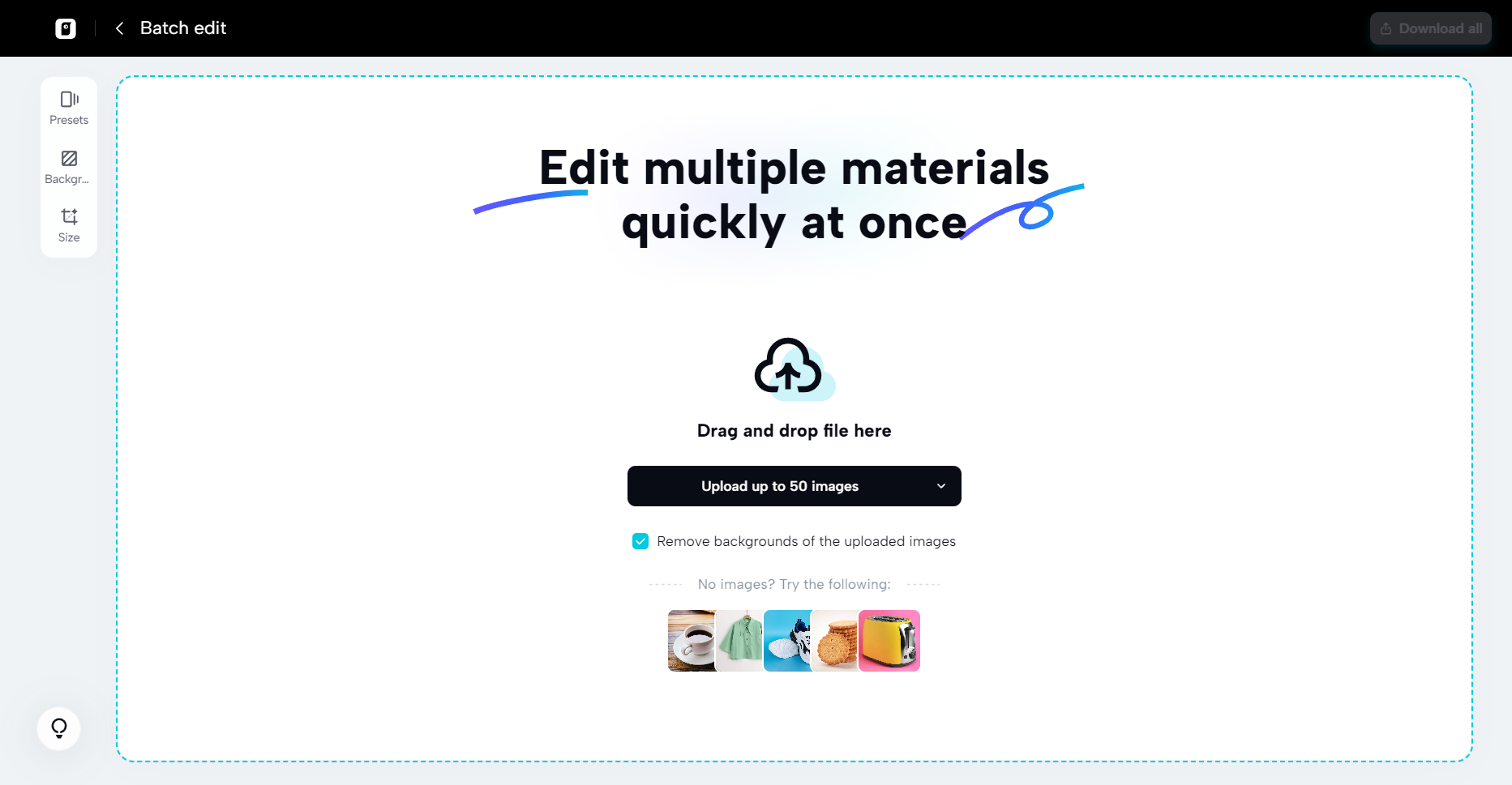 Bulk image editing