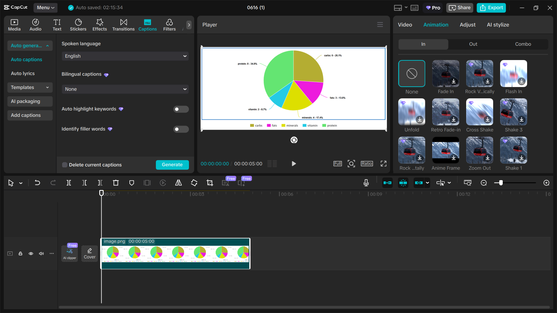Interface de l' CapCut éditeur vidéo de bureau - la meilleure plateforme pour créer une vidéo de présentation de données