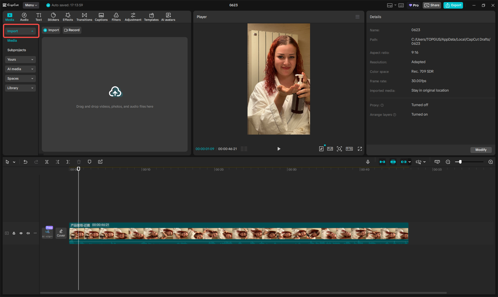 Import files