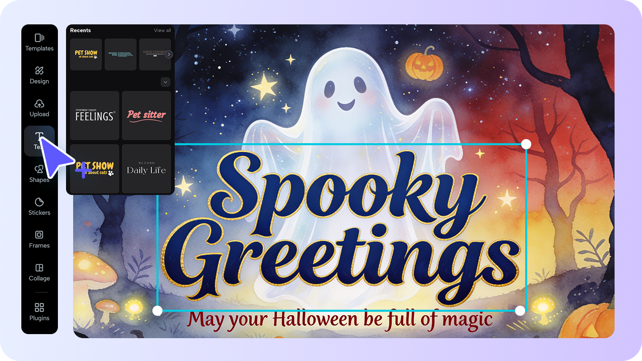Create a Halloween card with prompt