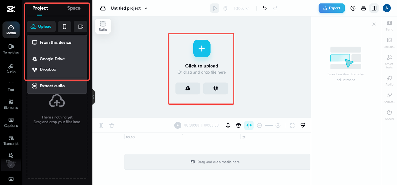 Upload video file