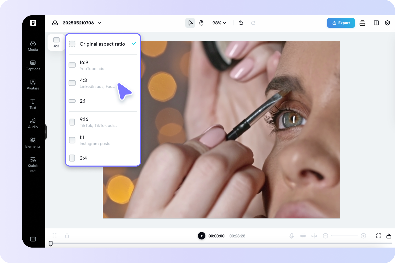 Edit Facebook video
