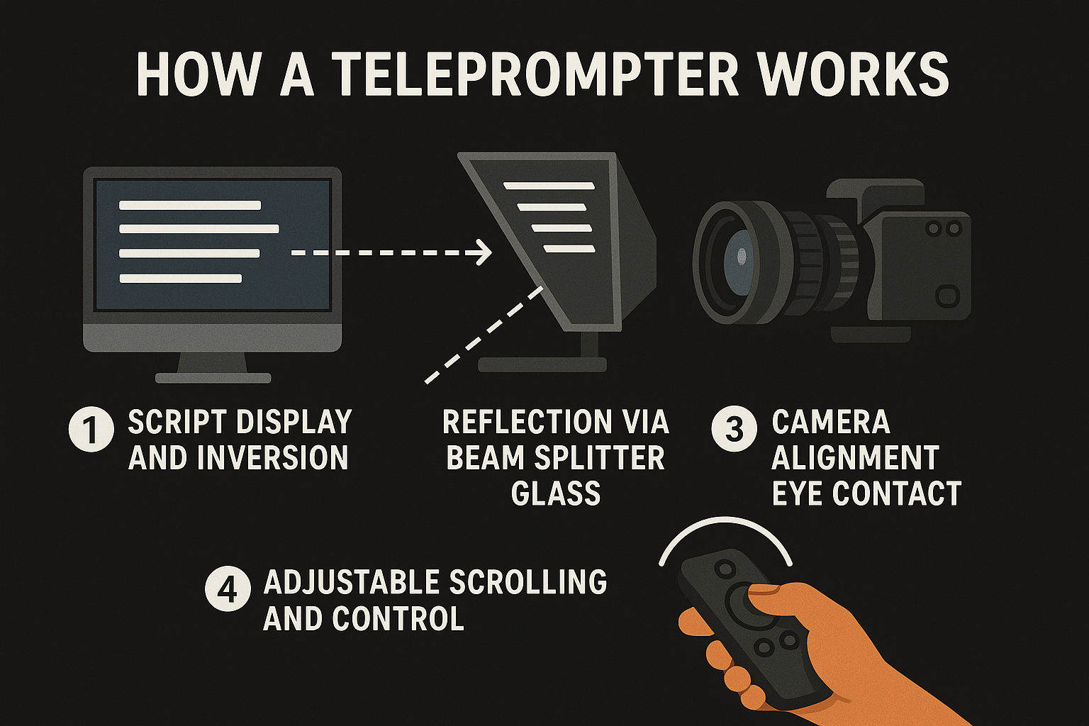 Teleprompter-arbetsförlopp