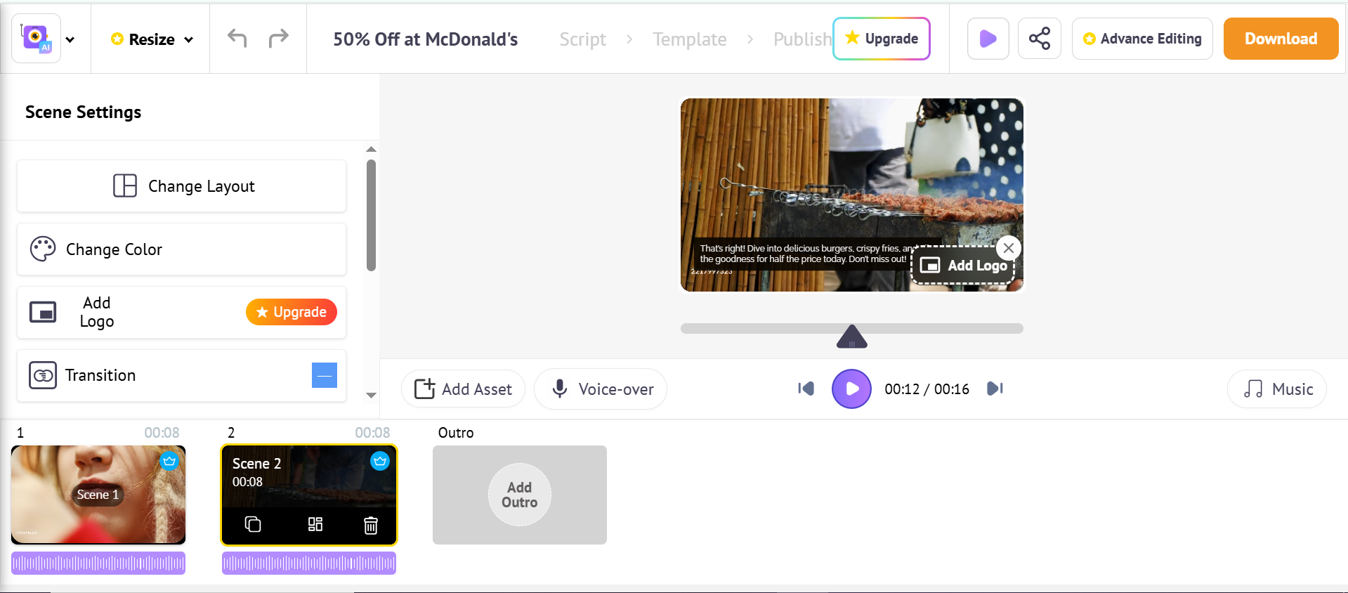 Steve - AI video advertising generator