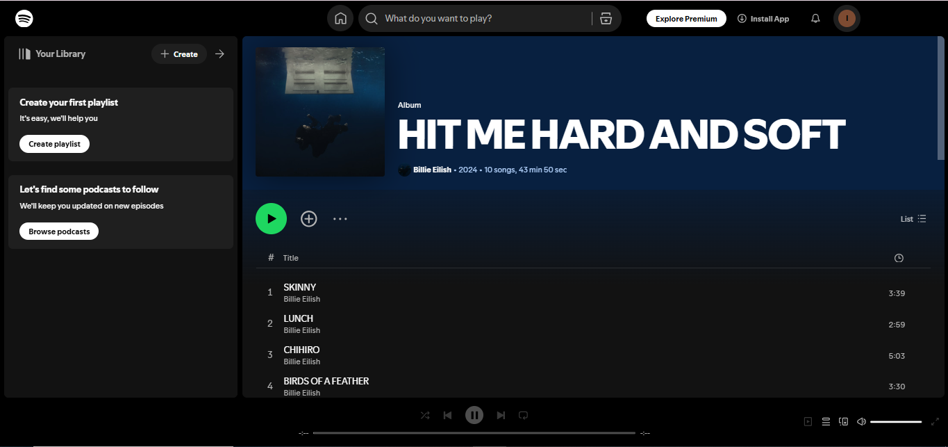 Billie Eilish 'ten Bana Sert ve YUMUŞAK VUR - en yüksek Spotify akışlarına sahip albüm