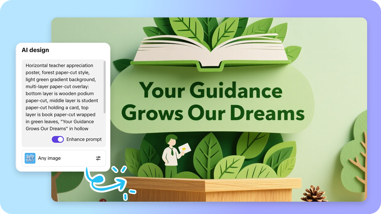 Turn texts into posters