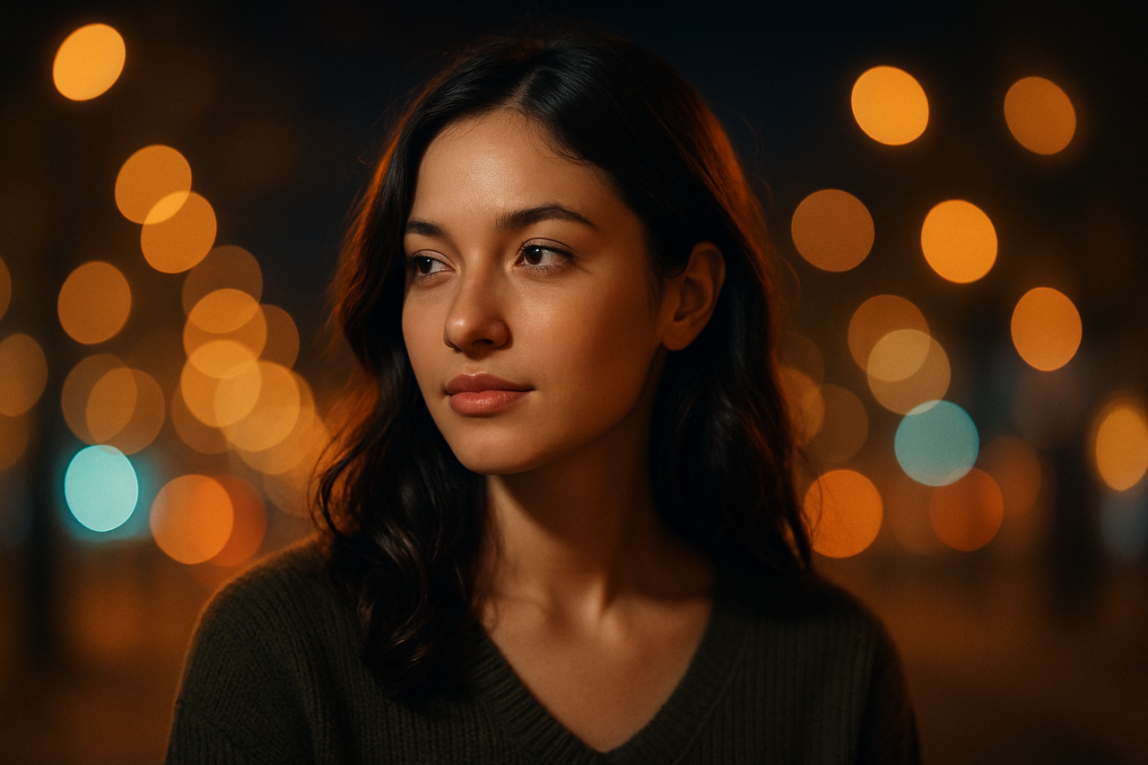 Bokeh lighting effect for portraits