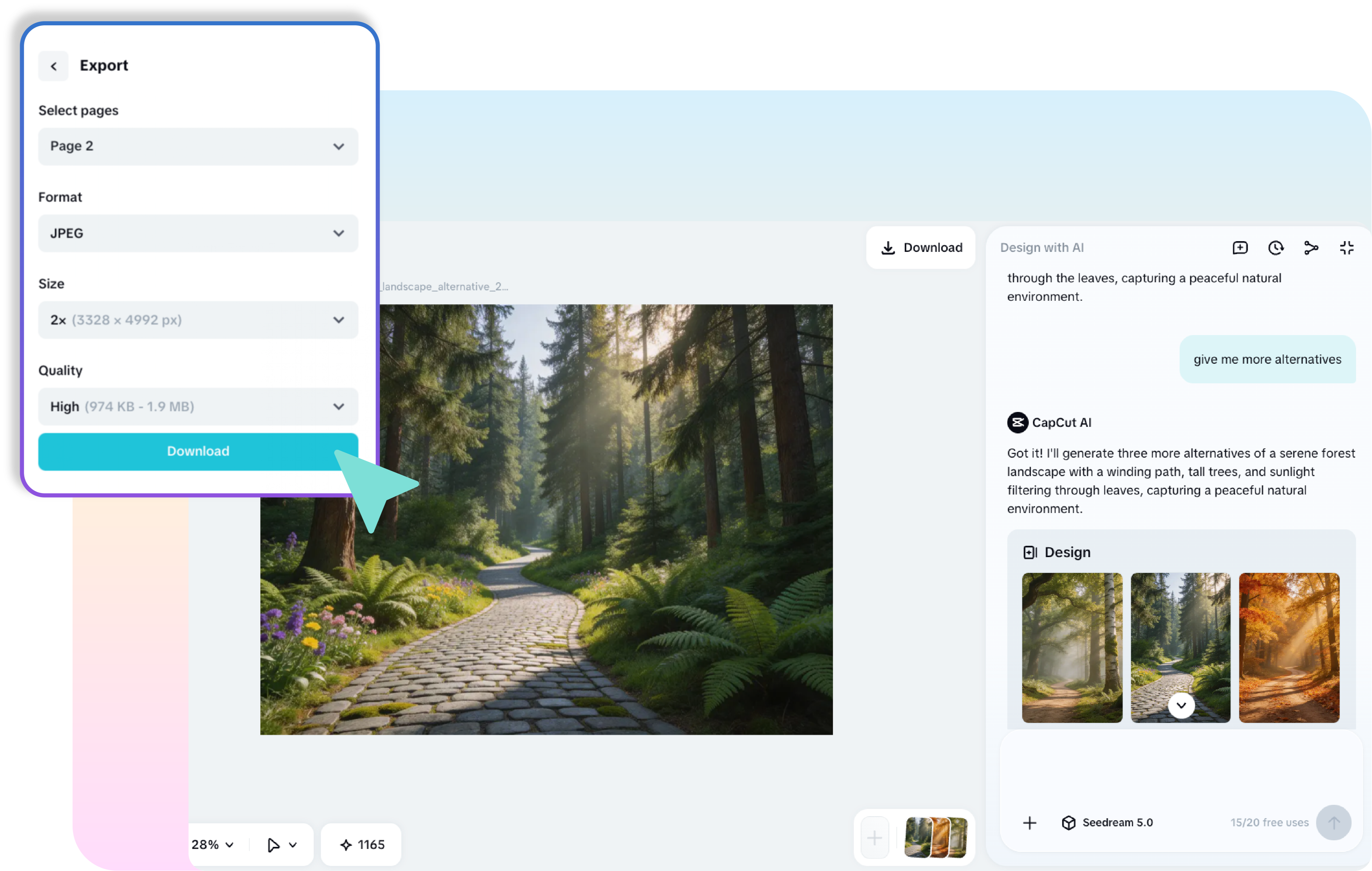 Step 3: Refine via Chat Then Download