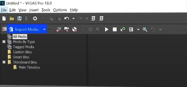 Import clips and timeline setup