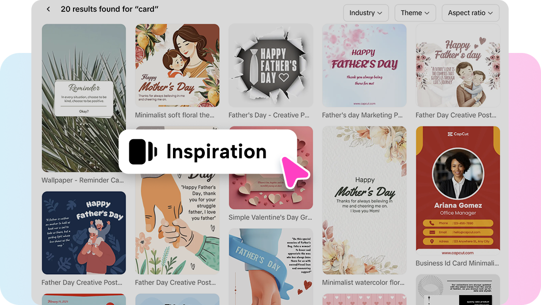 Personalized templates ready for use