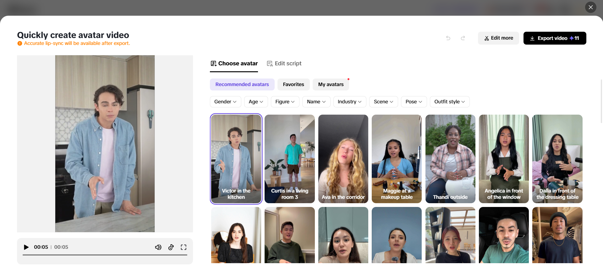 AI avatars and voiceovers