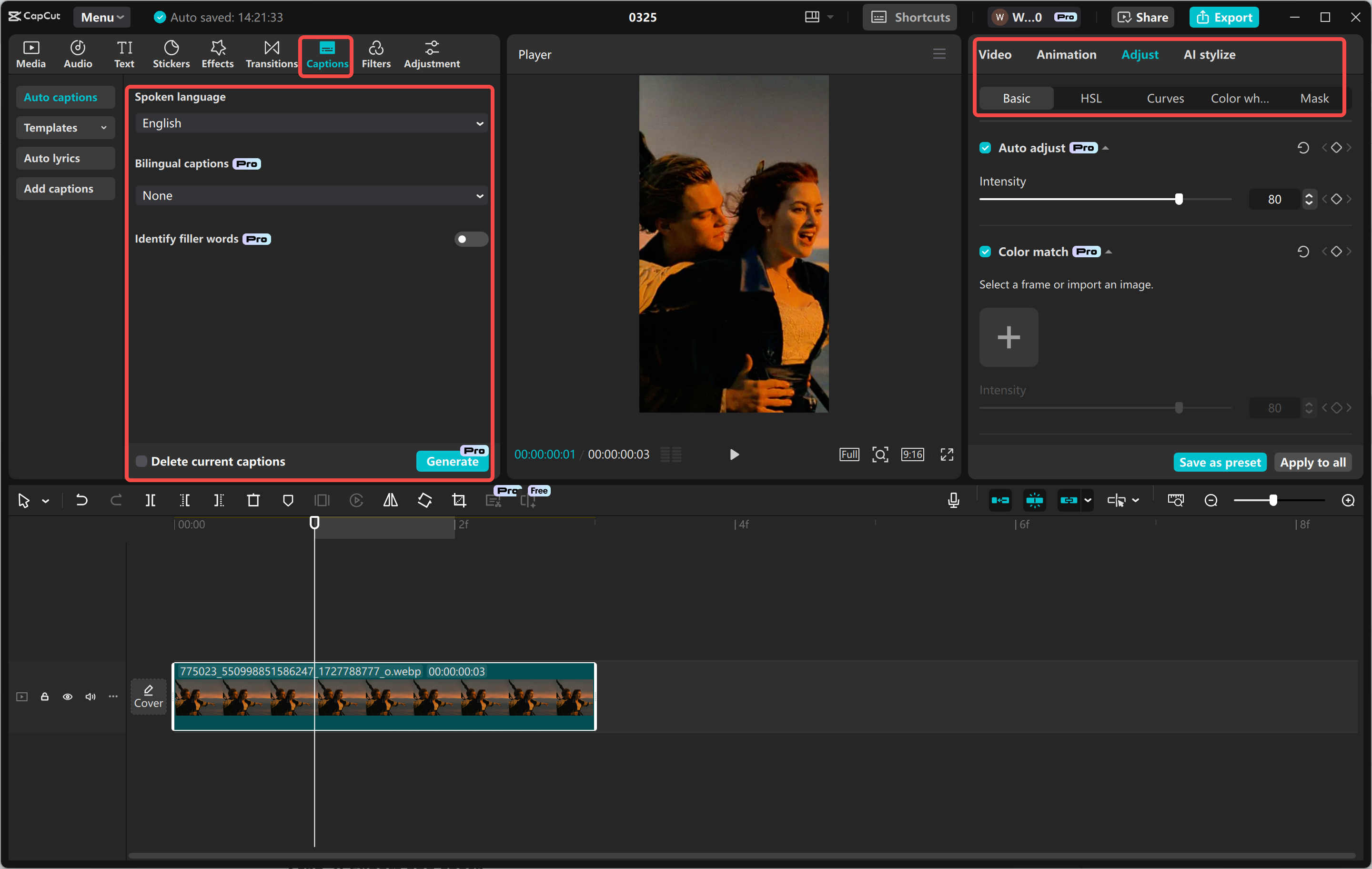 Videoleikkeiden yhdistäminen kelaksi CapCut-työpöytävideoeditoriin