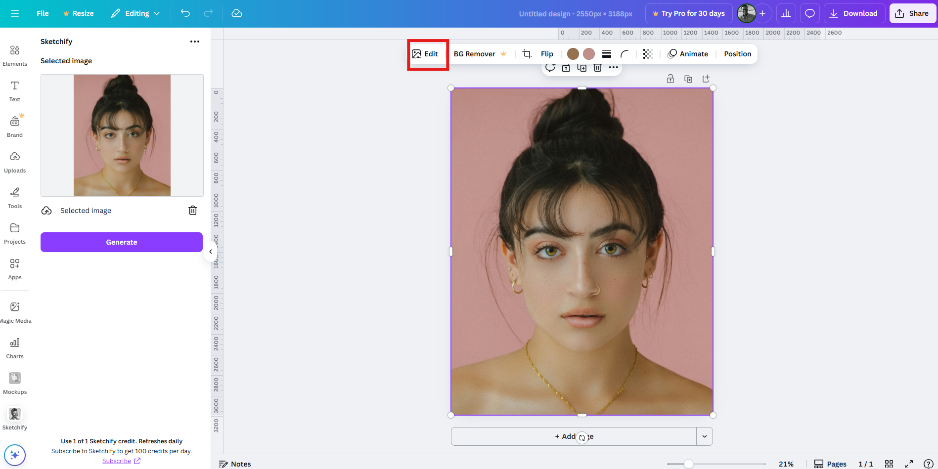 私の写真を絵画に変える
