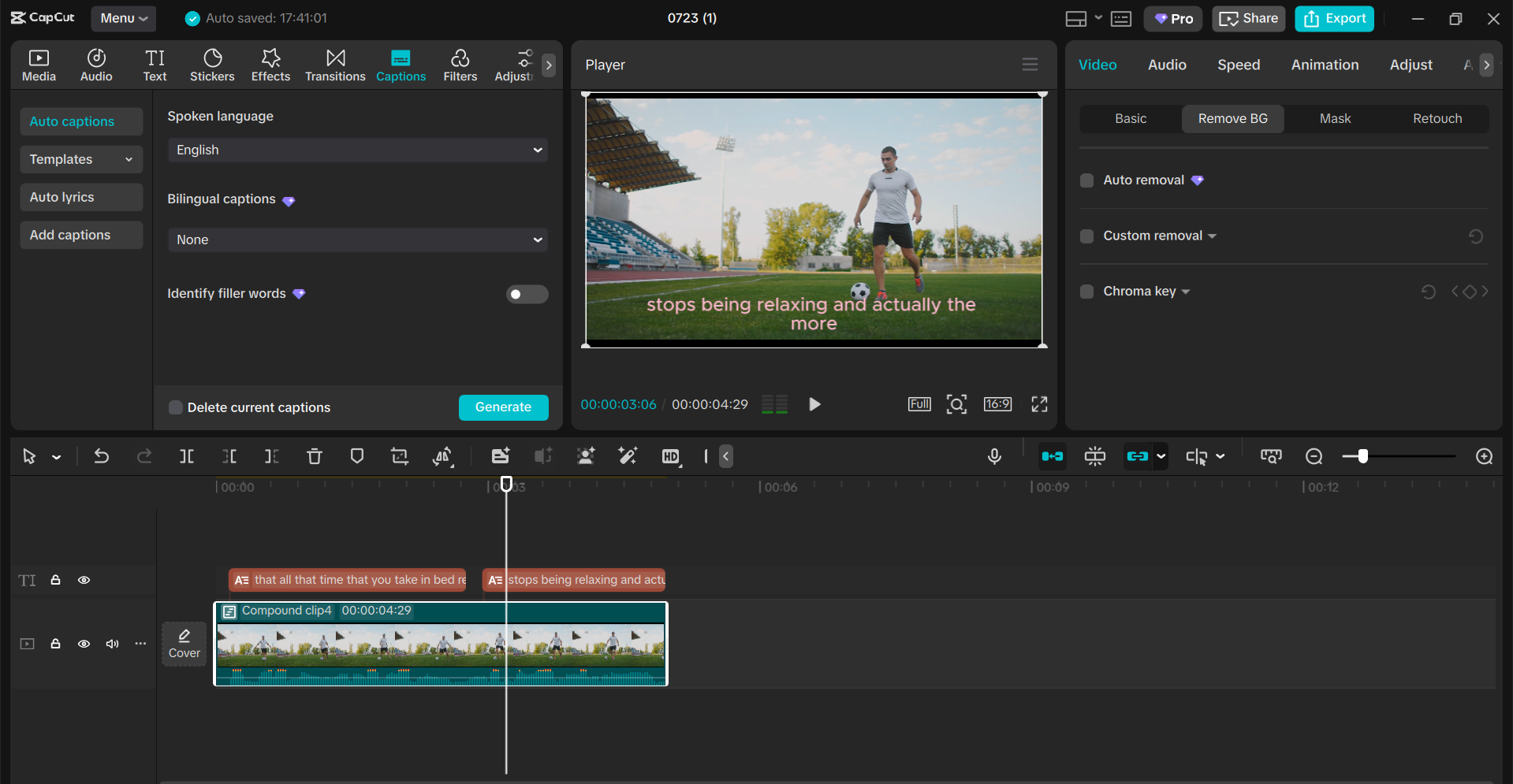 Interface of the CapCut desktop video editor - the best tool to export high quality videos