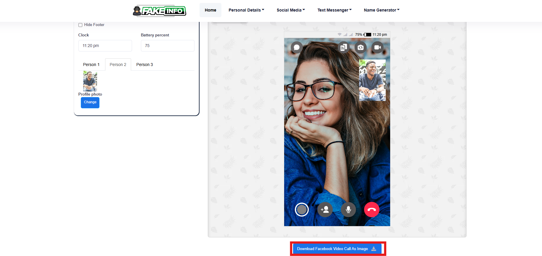 I-download ang Facebook video call bilang larawan