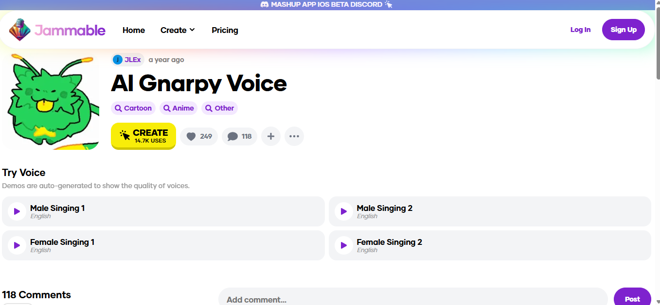 Jammable - a fun Gnarpy voice changer