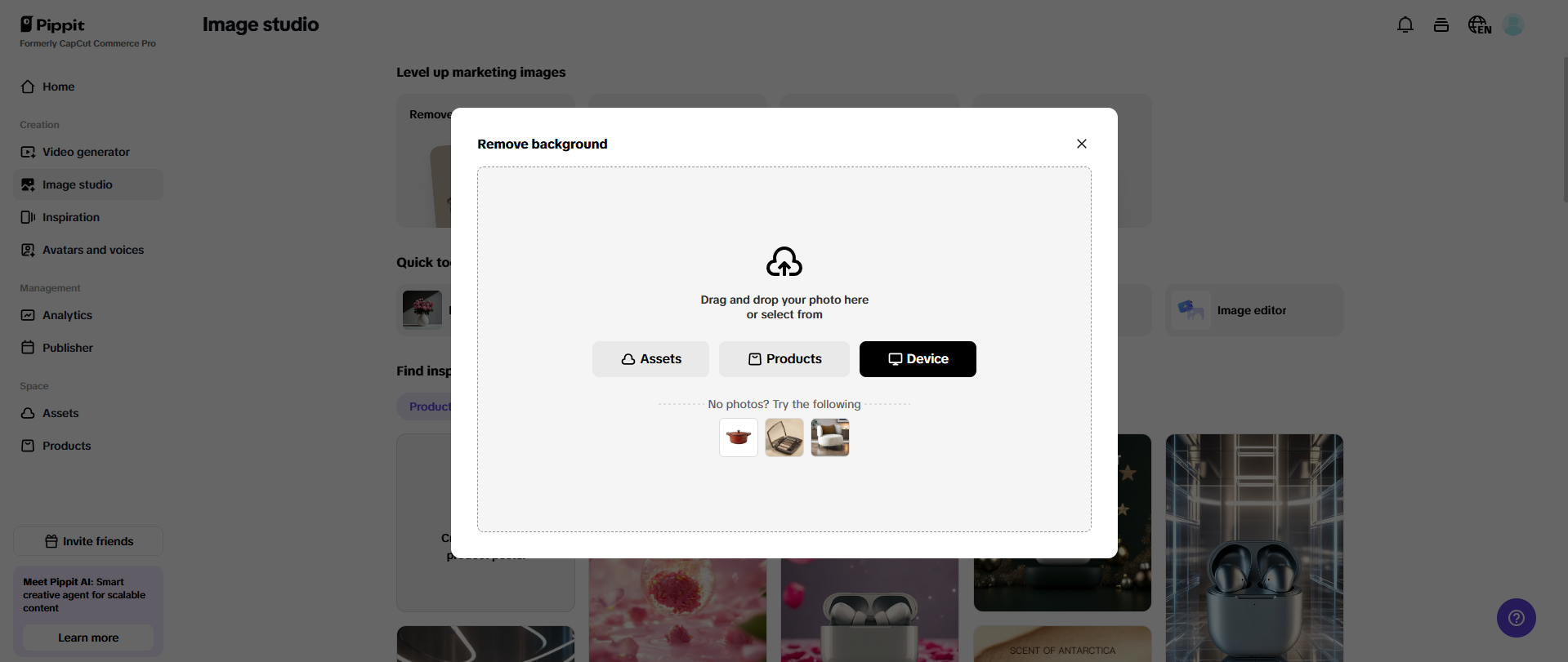 AI-powered background removal