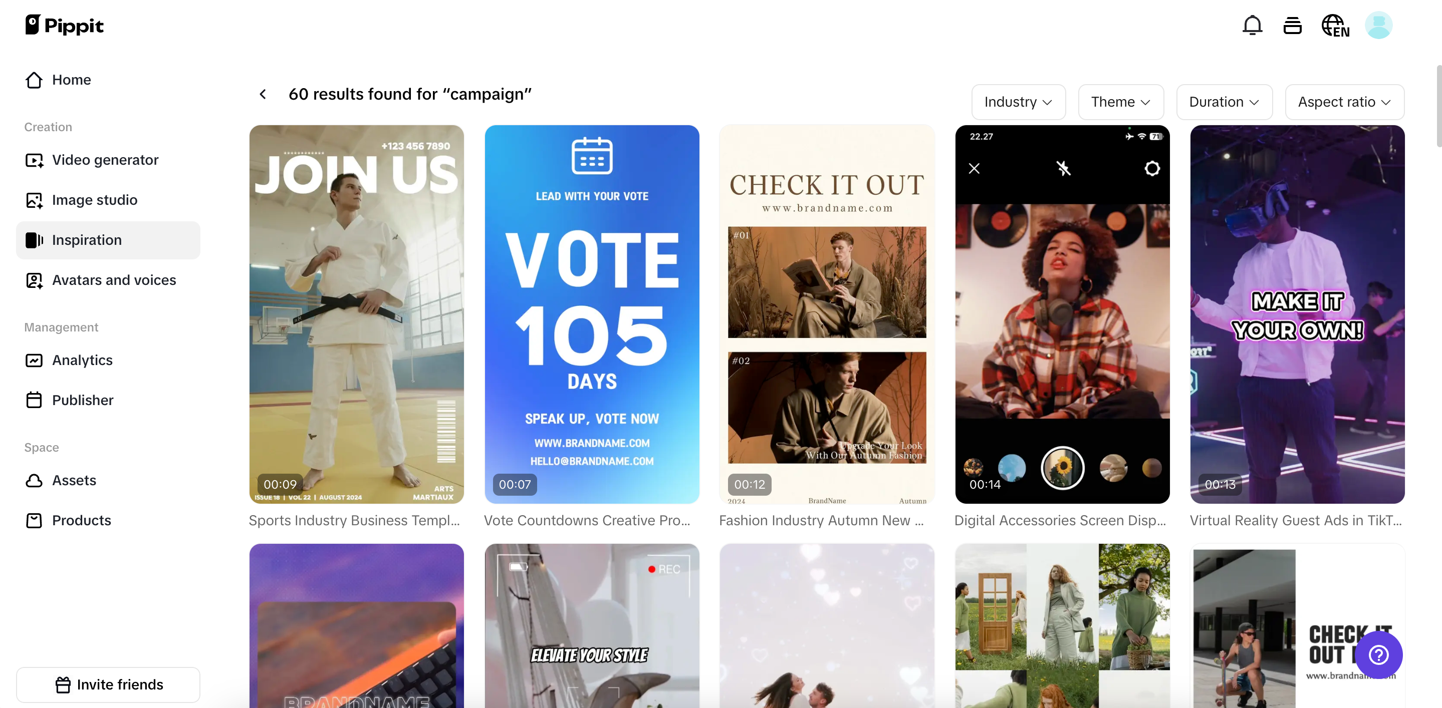 Customizable campaign templates