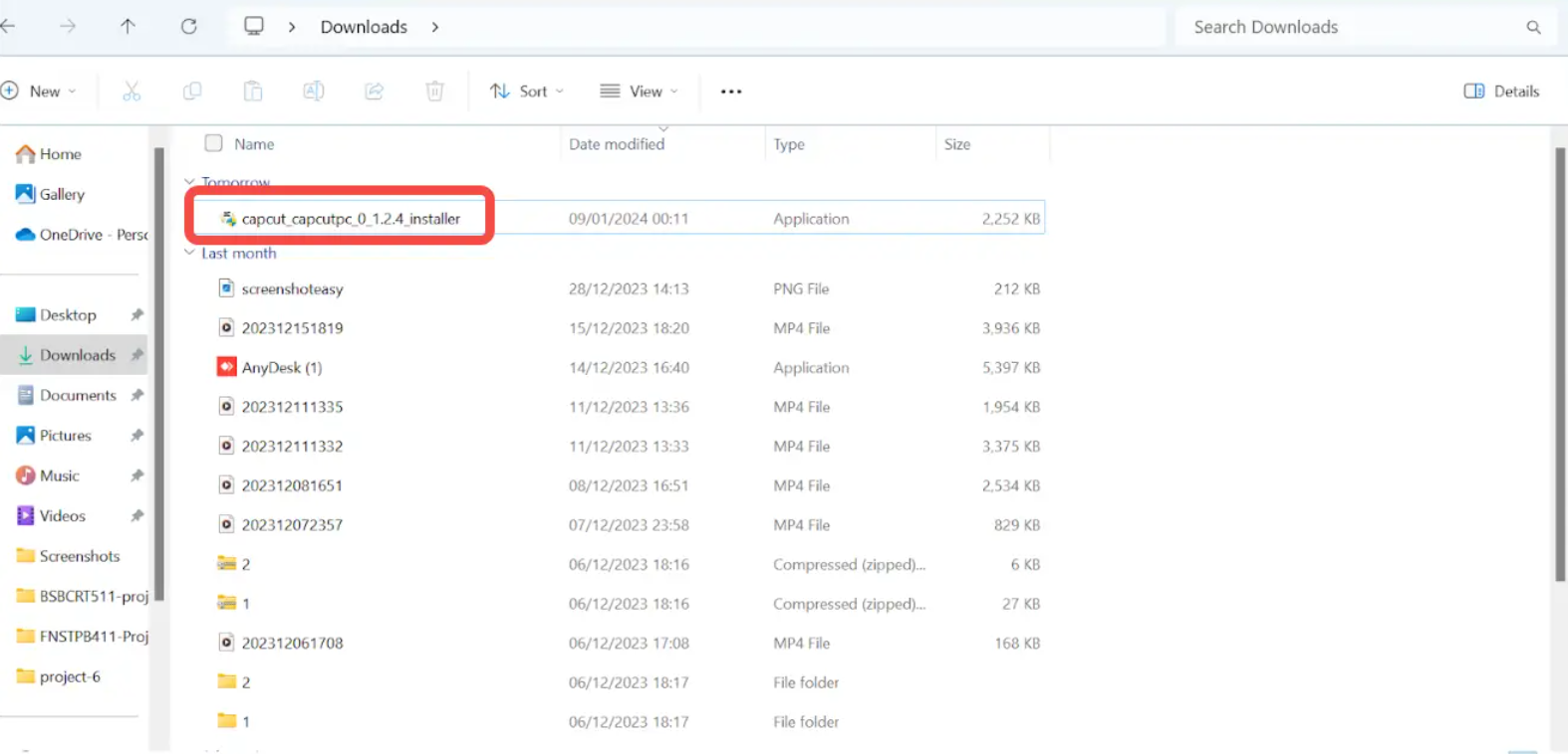 CapCut download for Windows