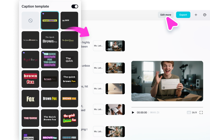 Redigera den genererade YouTube-videon med rika funktioner i CapCut