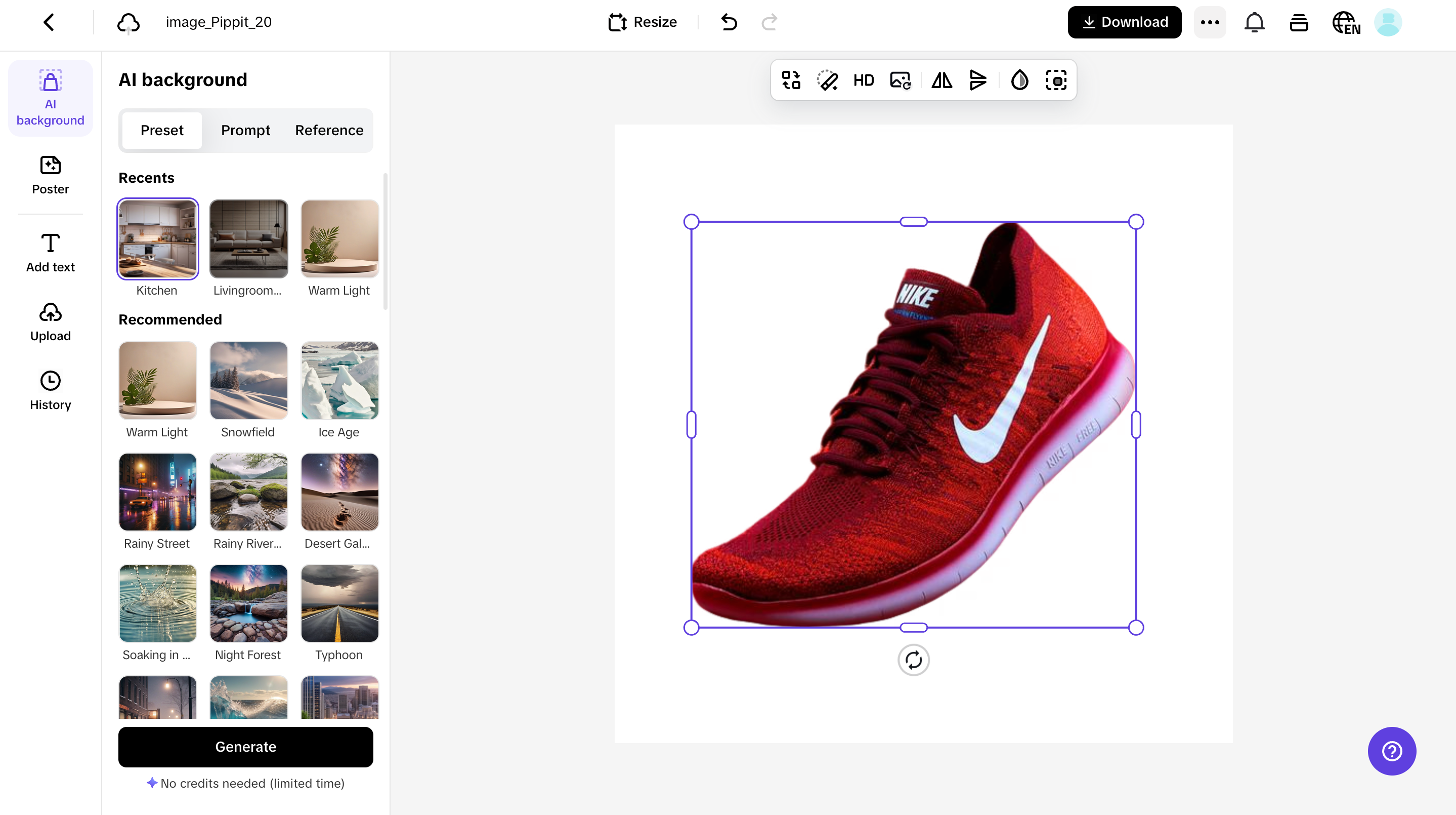 Pippit AI-powered product images