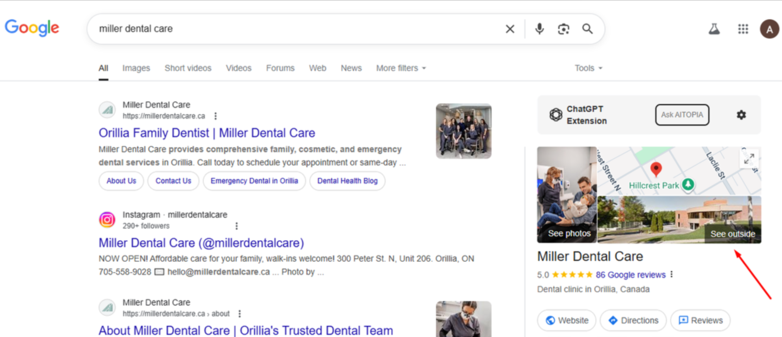 Zdjęcie przedstawiające zdjęcie okładki profilu biznesowego Miller Dental Care Google