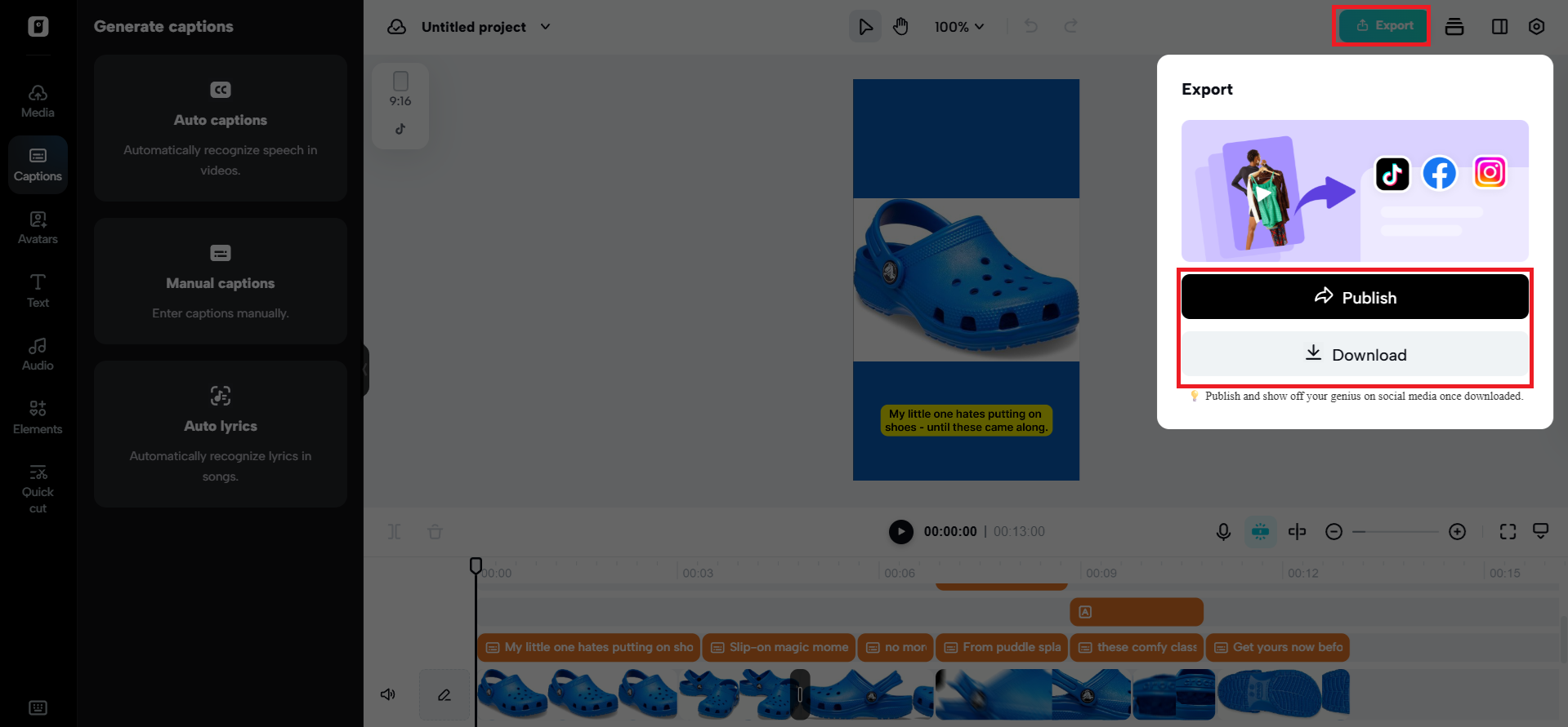 Export your video