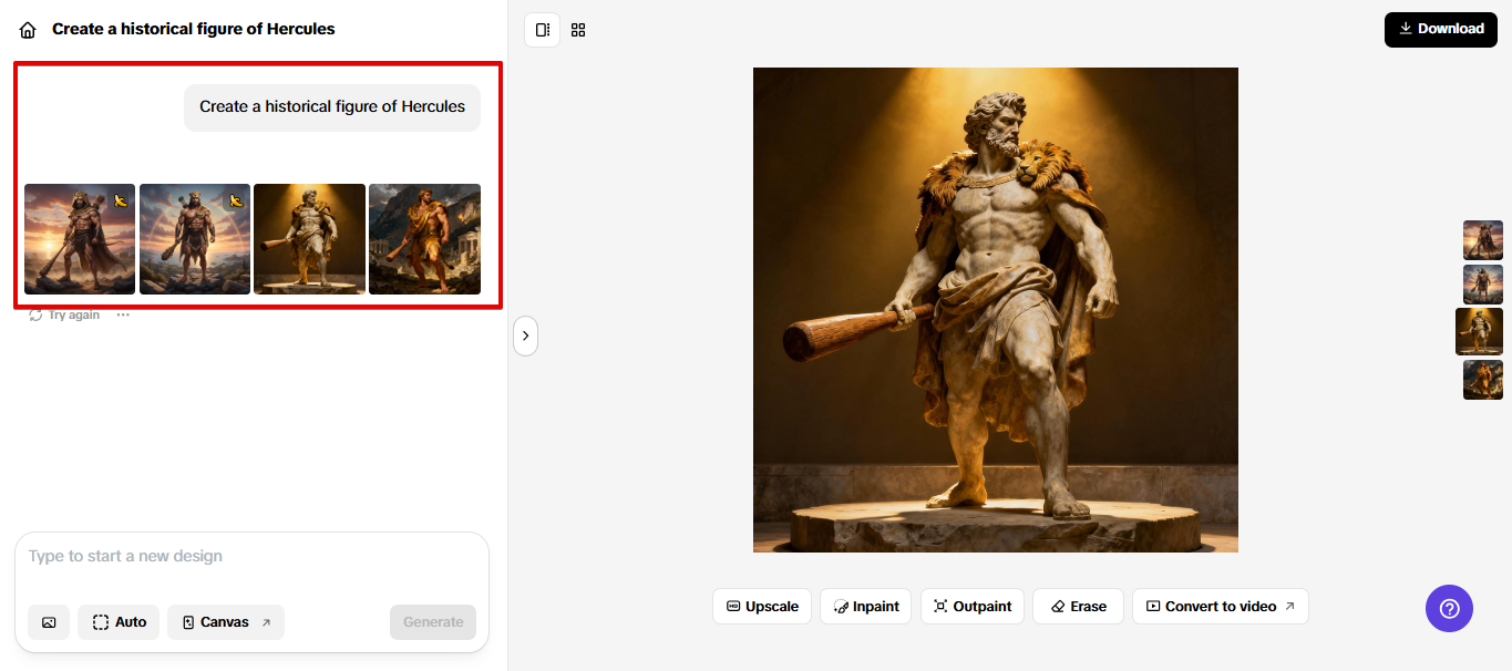 Imágenes basadas en conocimiento a partir de una indicación en Pippit
