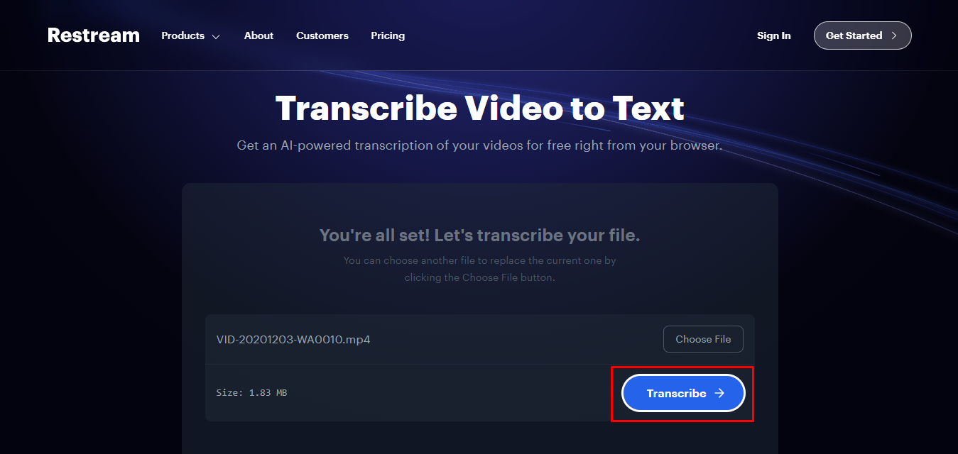 Restream 'in arayüzü - ücretsiz bir video yazım yazılımı
