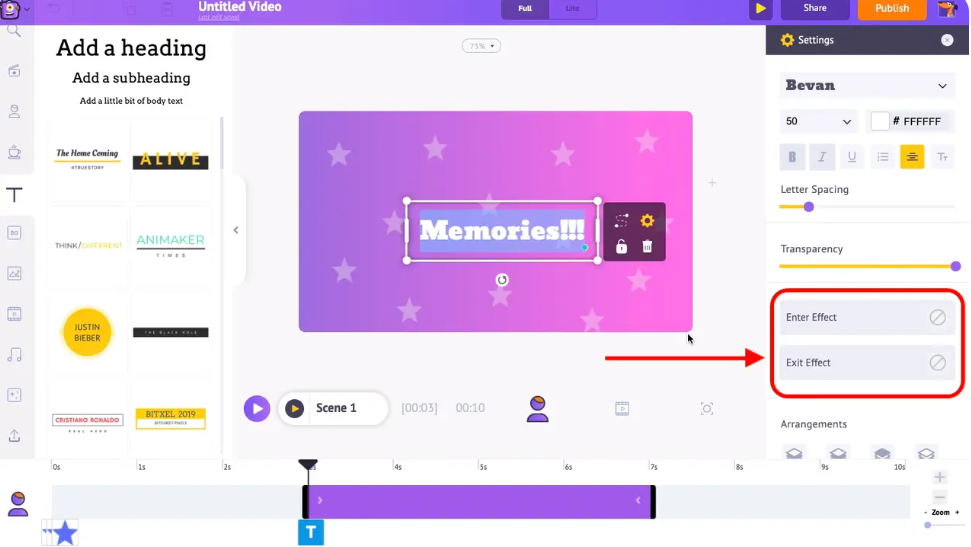 Create a lyric video for a music festival with Animaker