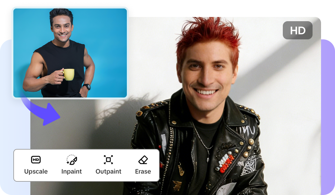 AI editing tools to fine-tune the image