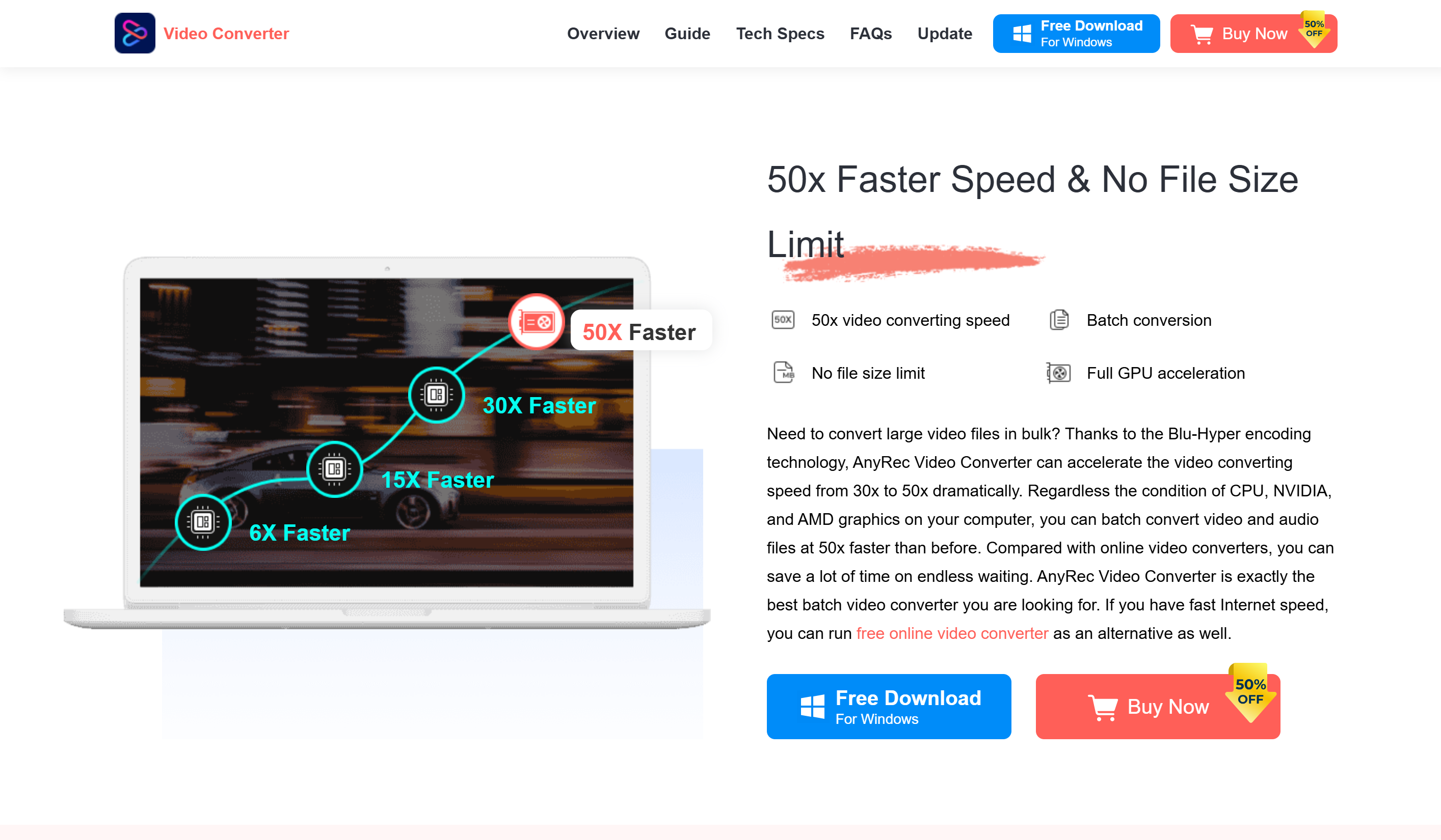 Interface do AnyRec Video Converter - outra maneira de acelerar GIFs