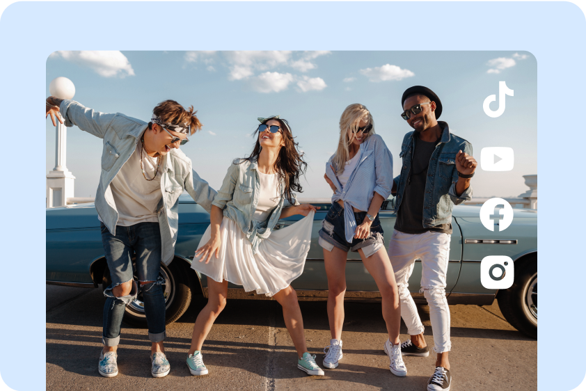 Edit templates for social media sharing