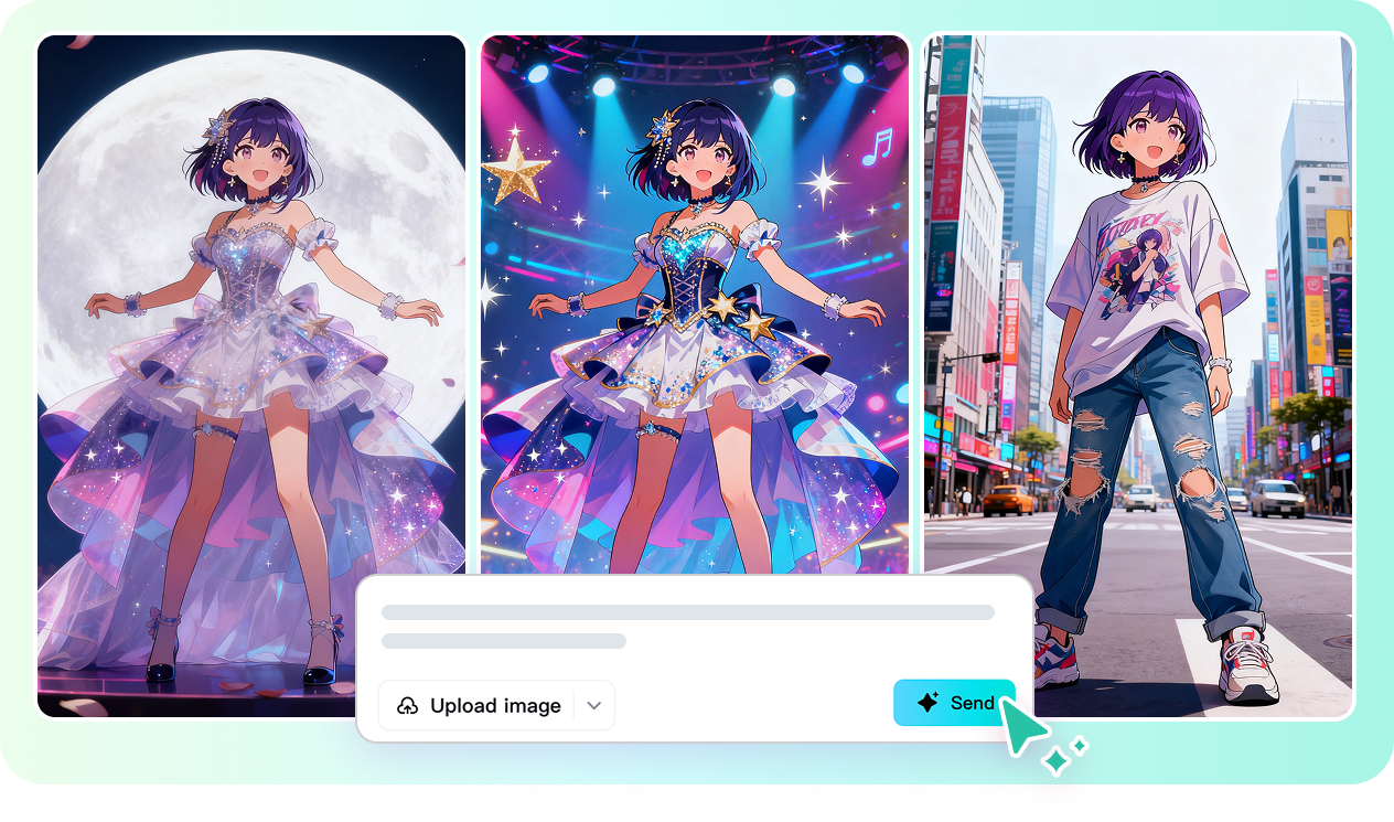 Personnalisez les tenues et les scènes d'anime d'AI Hoshino.