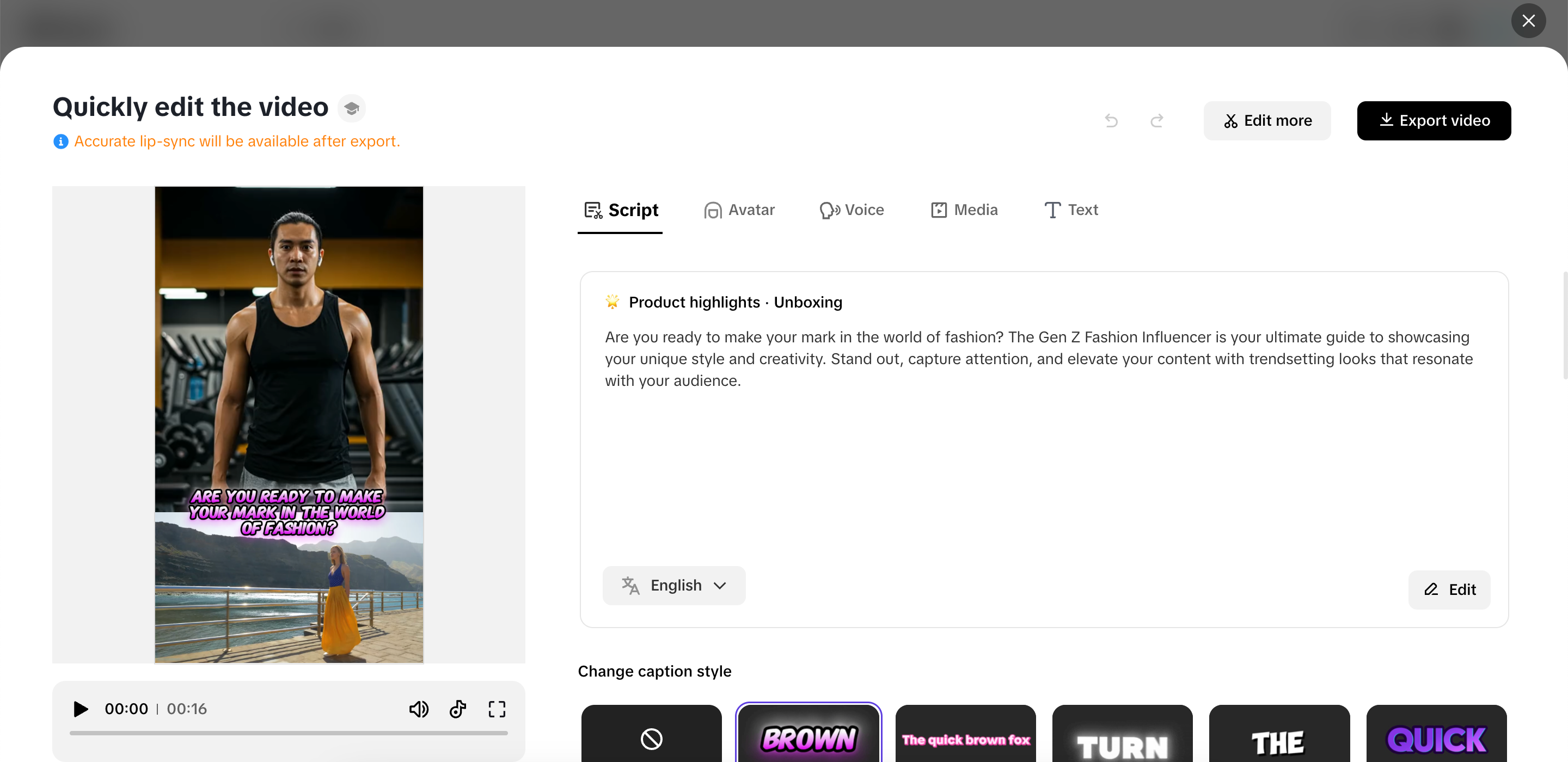Gawin ang anumang mabilisang pagbabago sa iyong video.