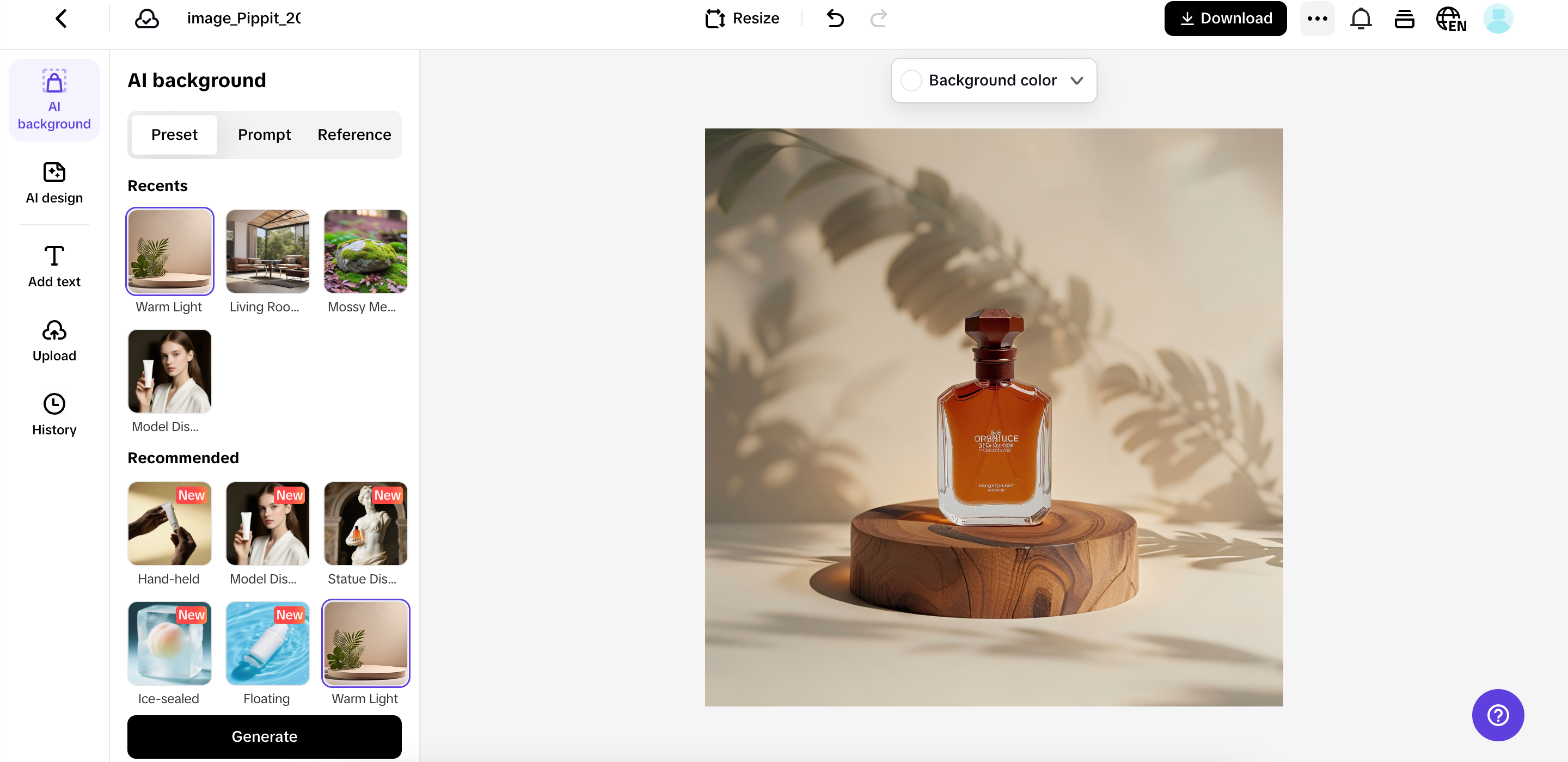 AI generative image background