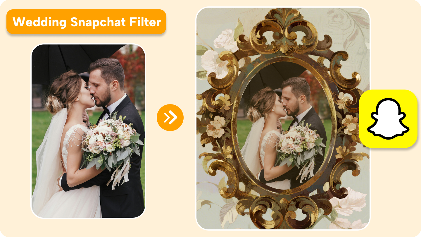 Filtro snapchat de casamento