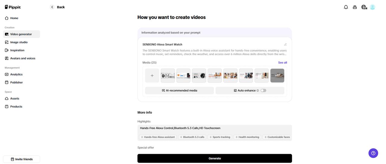 Customize video settings