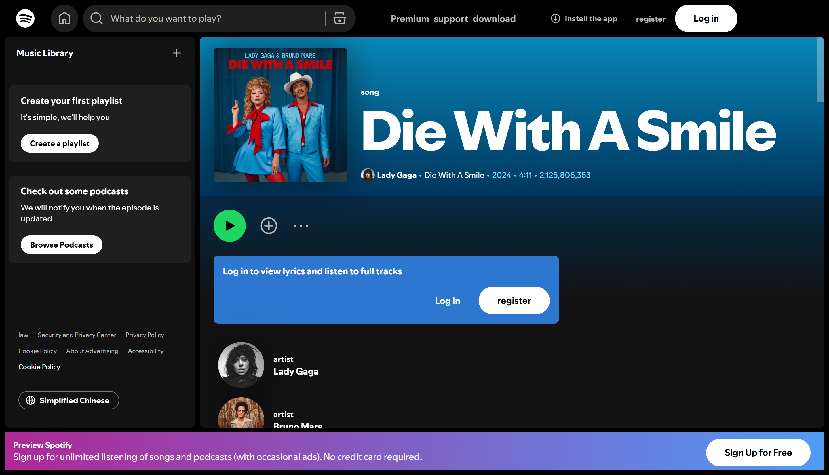 Las 50 mejores canciones de Spotify: Die Con A Smile